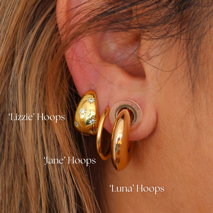 Jane Hoops - Gold