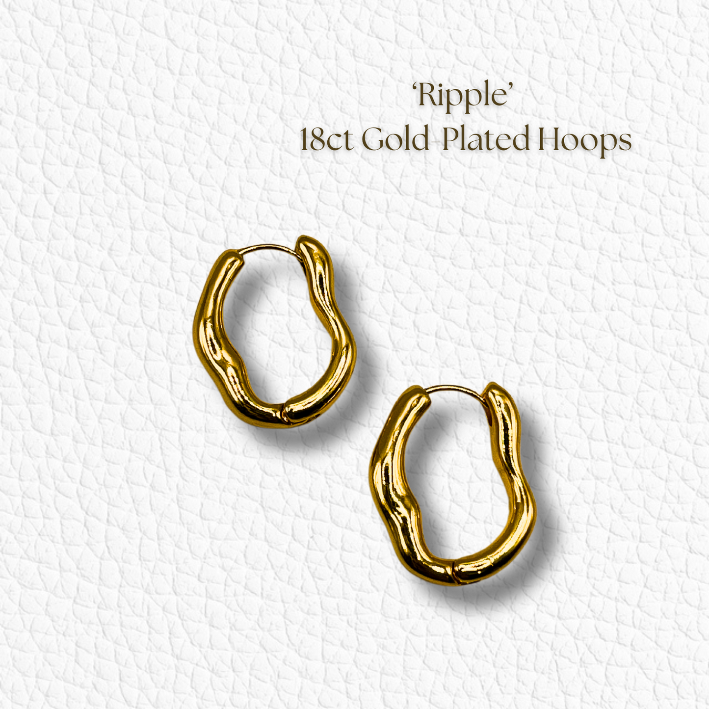 Ripple Hoops - Gold