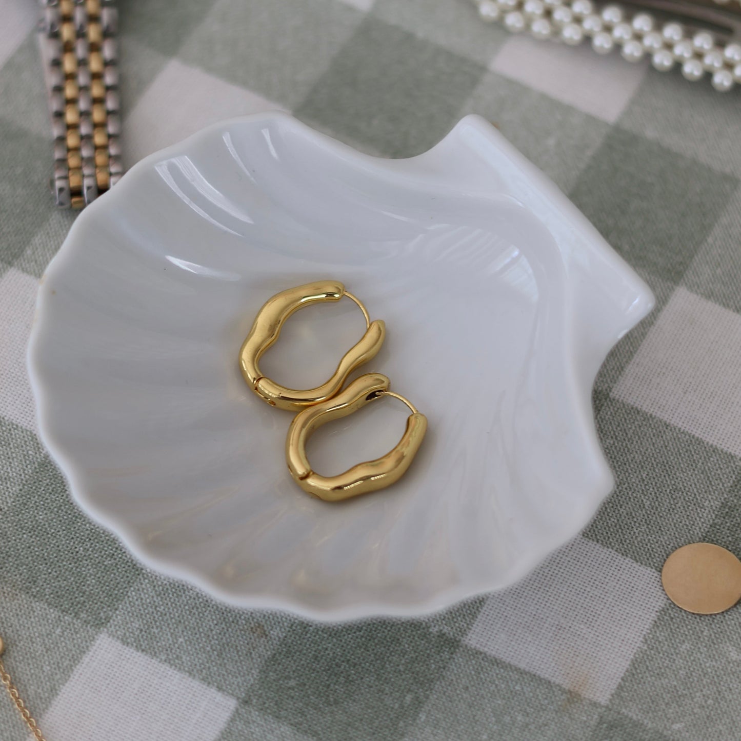 Ripple Hoops - Gold